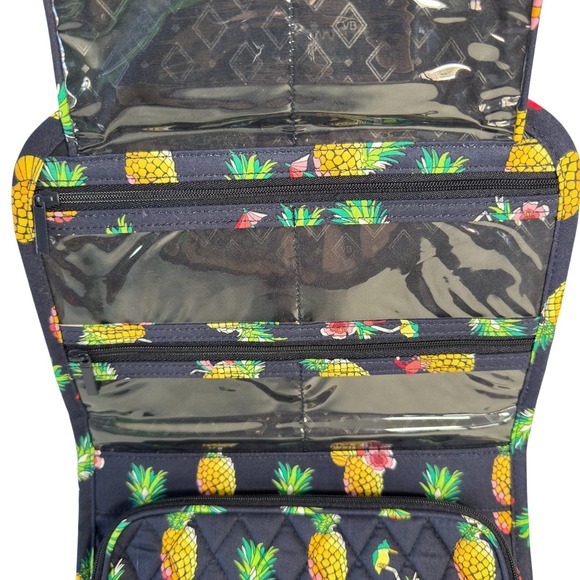 Vera Bradley Medium Travel Organizer Hanging Toiletry Bag Toucan Party Navy NEW - Picture 9 of 11